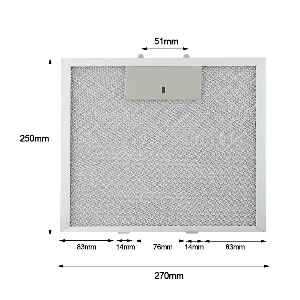 1 Pcs Range Hood Filter Cooker Hood Grease Filter Kitchen Extractor Ventilation Aluminium Aspirator Filter Mesh 270 X 250mm