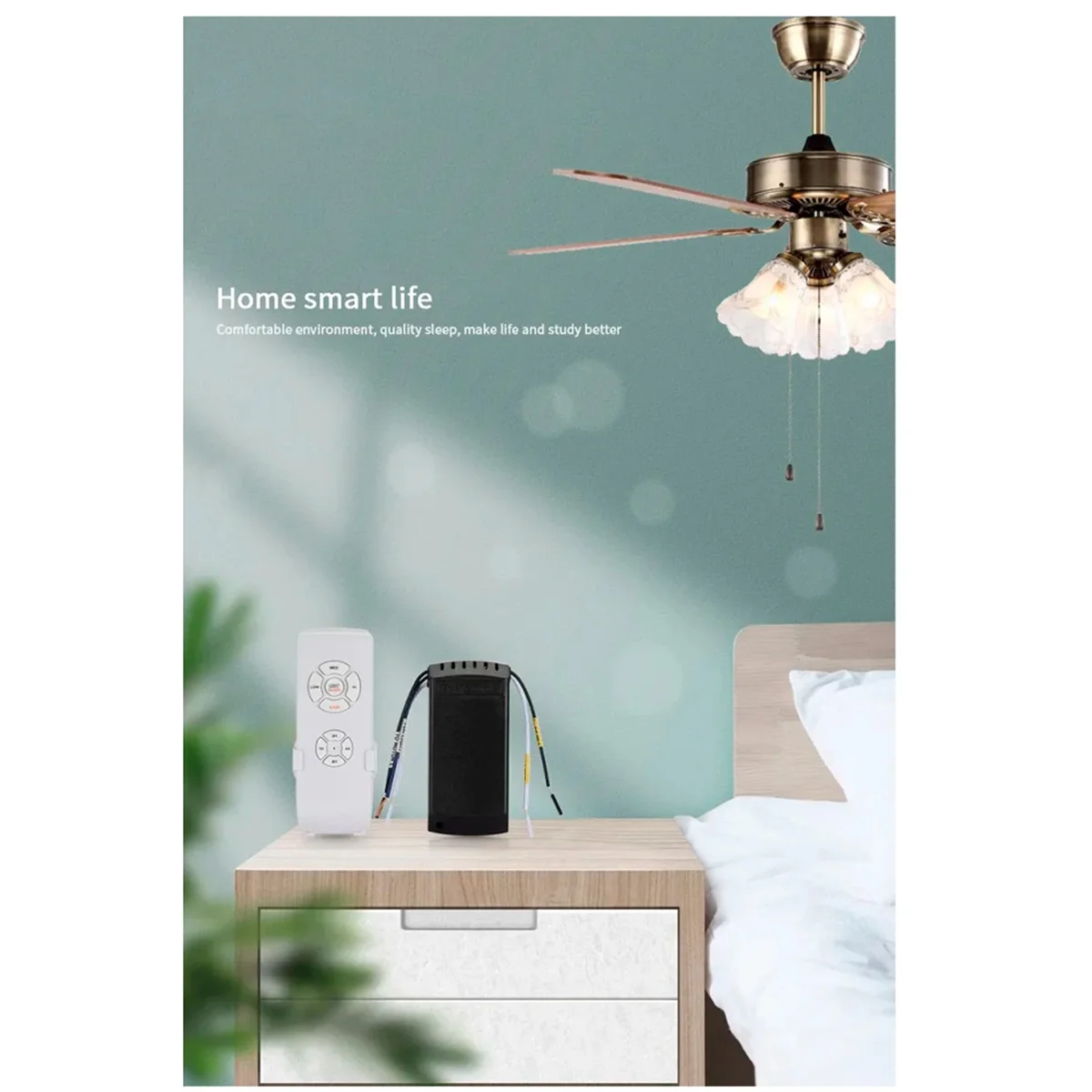 New Tuya WiFi Smart Ceiling Fan Remote Control Kit APP Control Smart Home Adjusted Wind Speed for Alexa Home,220V