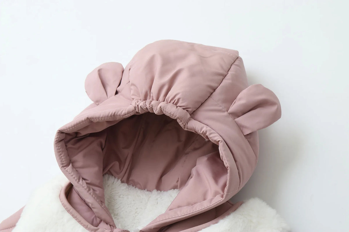 Winter 0-2Y Baby Clothes Thicken Fleece Boys Rompers Toddler Boys Jumpsuits Warm Fur Lining Footies And Vest 2 Pcs Snowsuit