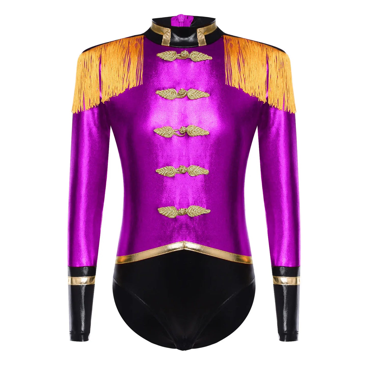 Halloween Costume Romper Circus Ringmaster Cosplay Carnival Party Shiny Sequins Leotard Dress Drum Majorette Magician Dress Up