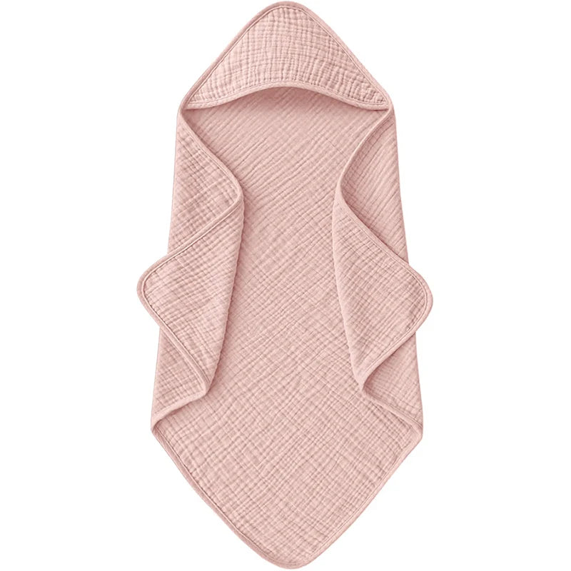 1PC Hooded Baby Towels for Newborn Muslin Organic Cotton Baby Bath Towel Soft Absorbent Towels for Boys Girls