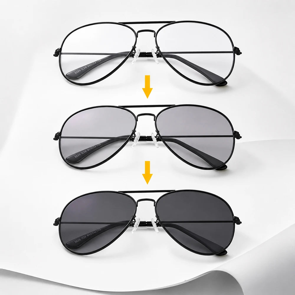 Sports Progressive Multifocal Reading glasses Intelligent Photochromic Men Luxury Finished Near Far Sight Sunglasses 1.0-3.0