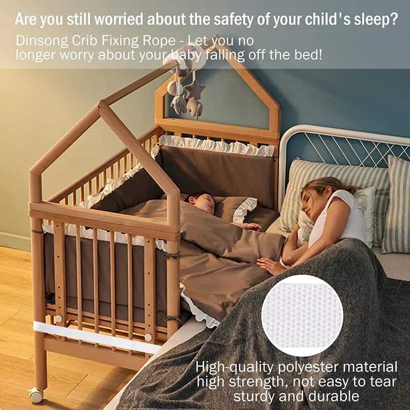 New Baby Fixing Fasteners Holder Crib Bridge Ropes Straps Twin Connecting Twins Fixation