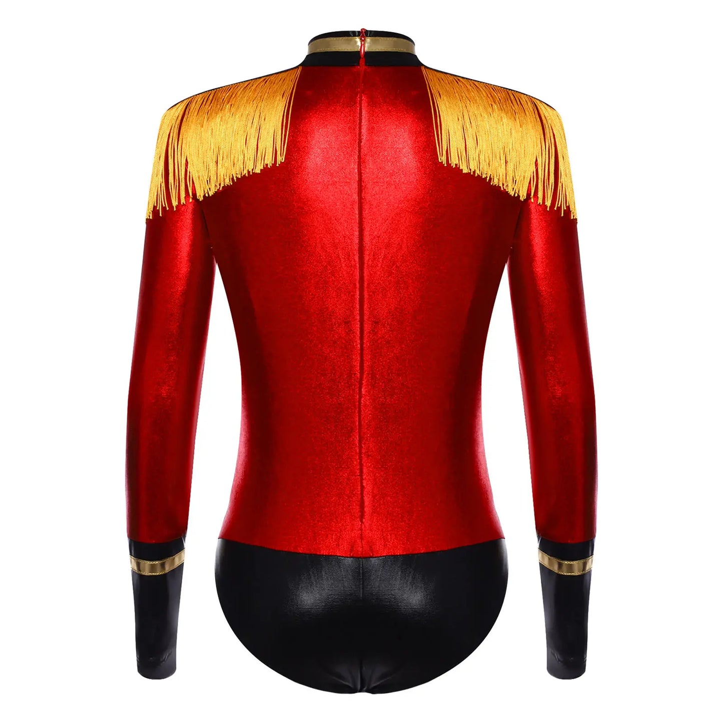 Halloween Costume Romper Circus Ringmaster Cosplay Carnival Party Shiny Sequins Leotard Dress Drum Majorette Magician Dress Up