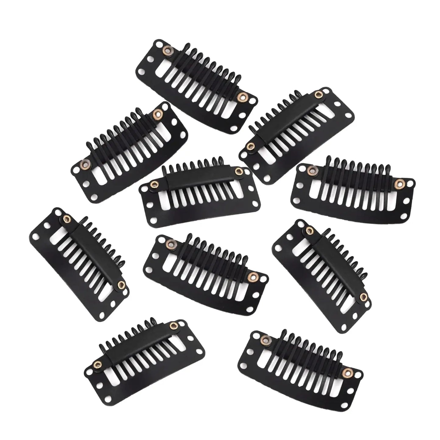 10/20/50 Pcs Hair Extensions Clips 9-Teeth Wig Comb Clips Snap Hair Extension Accessories Tool 32mm