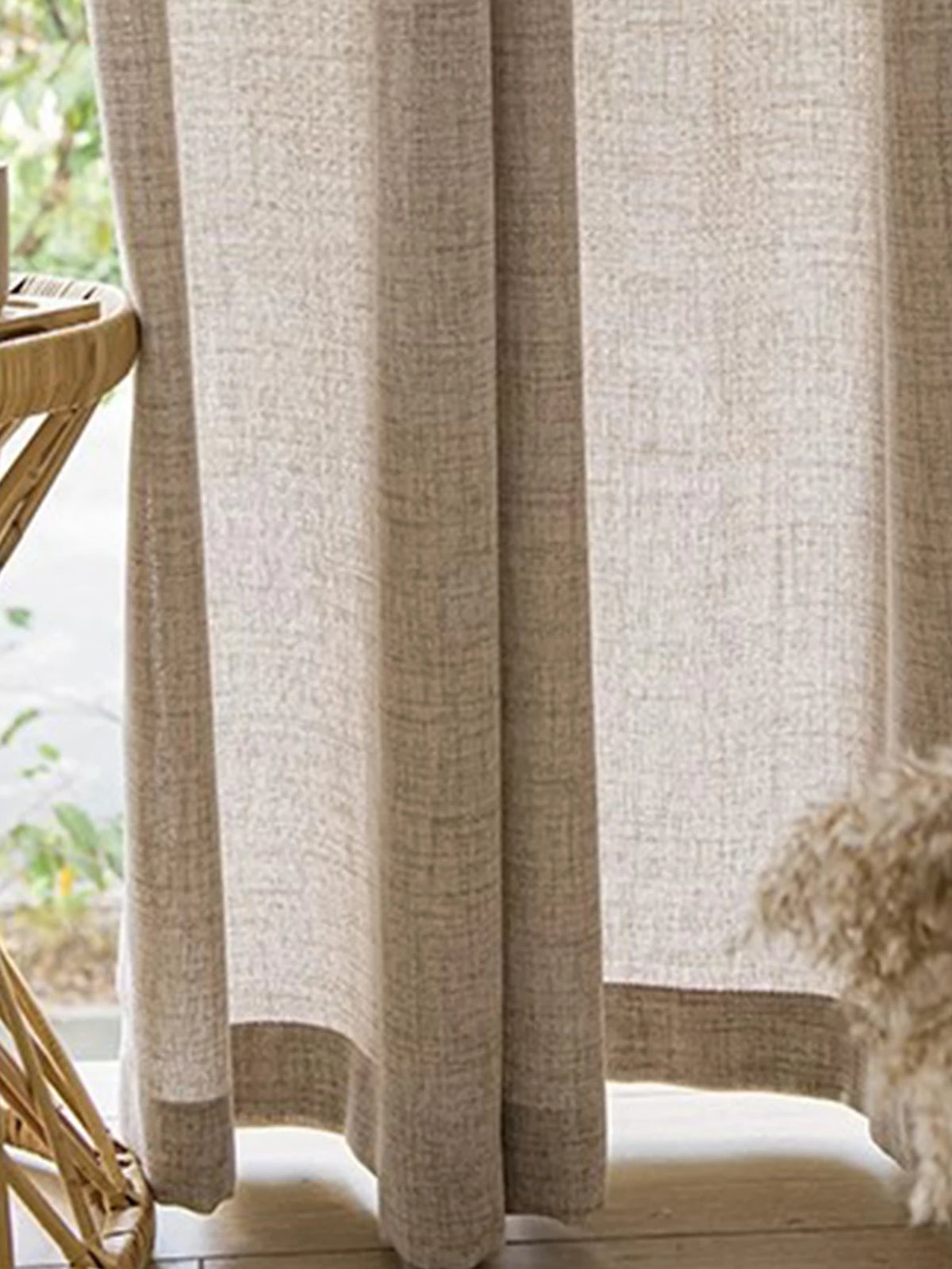 Factory Supply Natura Japanese Korean style Linen Curtain Living Room Bedroom Transparent Finished Gauze sheer drape valance