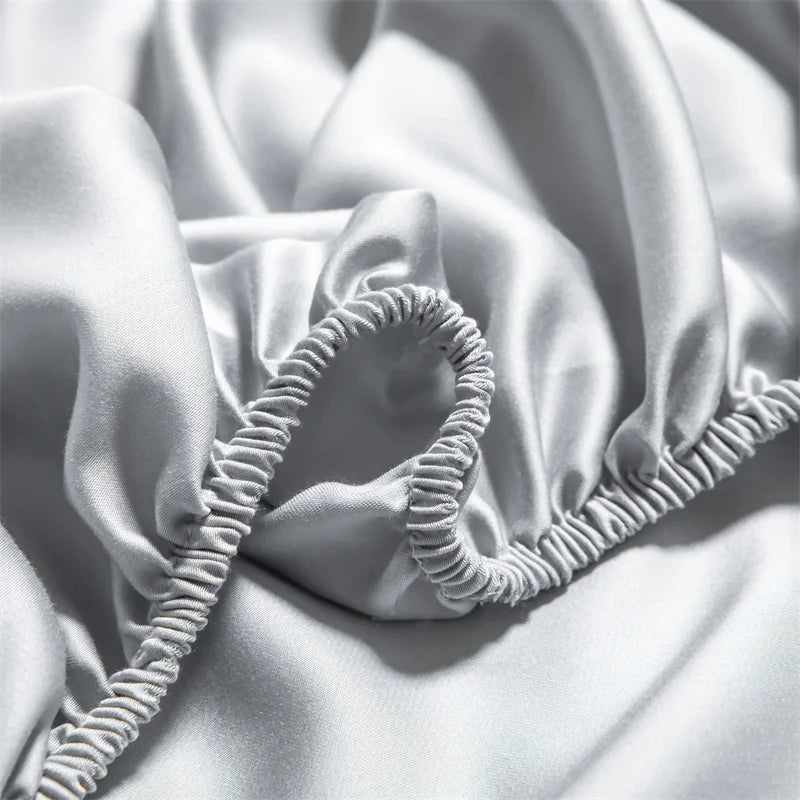 Premium Egyptian Cotton Bedding Fitted Sheet Elastic Band Around Mattress Cover Double Queen King Size Bed Cover No Pillowcase