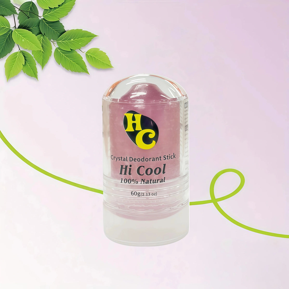 60g Natural Alum Crystal Deodorant Stick for Women & Men – Potassium Alum Stone for Odor Control,Non-Sticky Mineral Rock Design