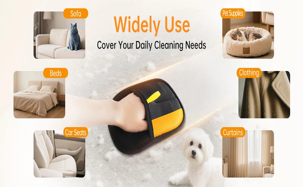 Reusable Cat Grooming 3pcs Gloves Electrostatic Pet Hair Removal Mitts Cat Hair Remover Brush Sticking Device Home Hair Scraper