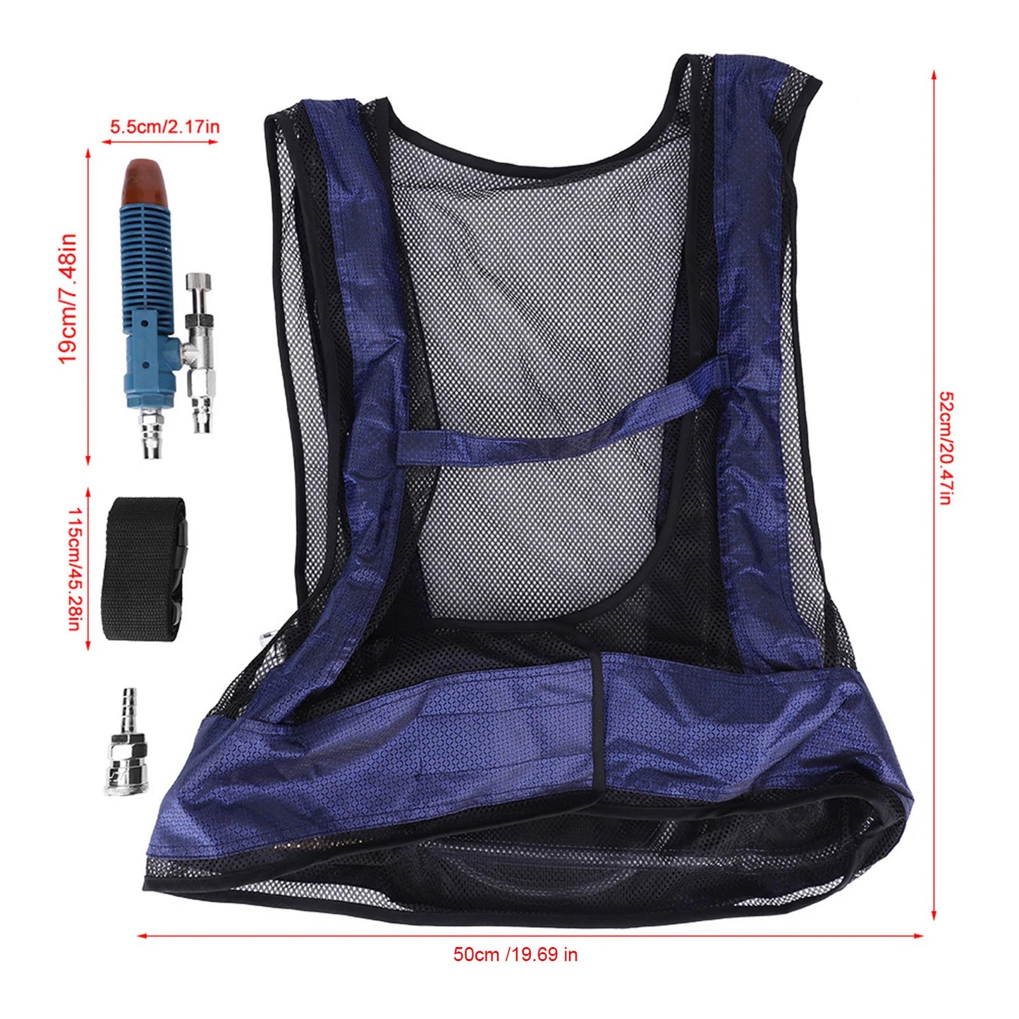 Air Compressed Cooling Vest Welding Steel Air Compressed Cooling Vest Eddy Tube Air Conditioner Waistcoat Cooling Vest Waistcoat
