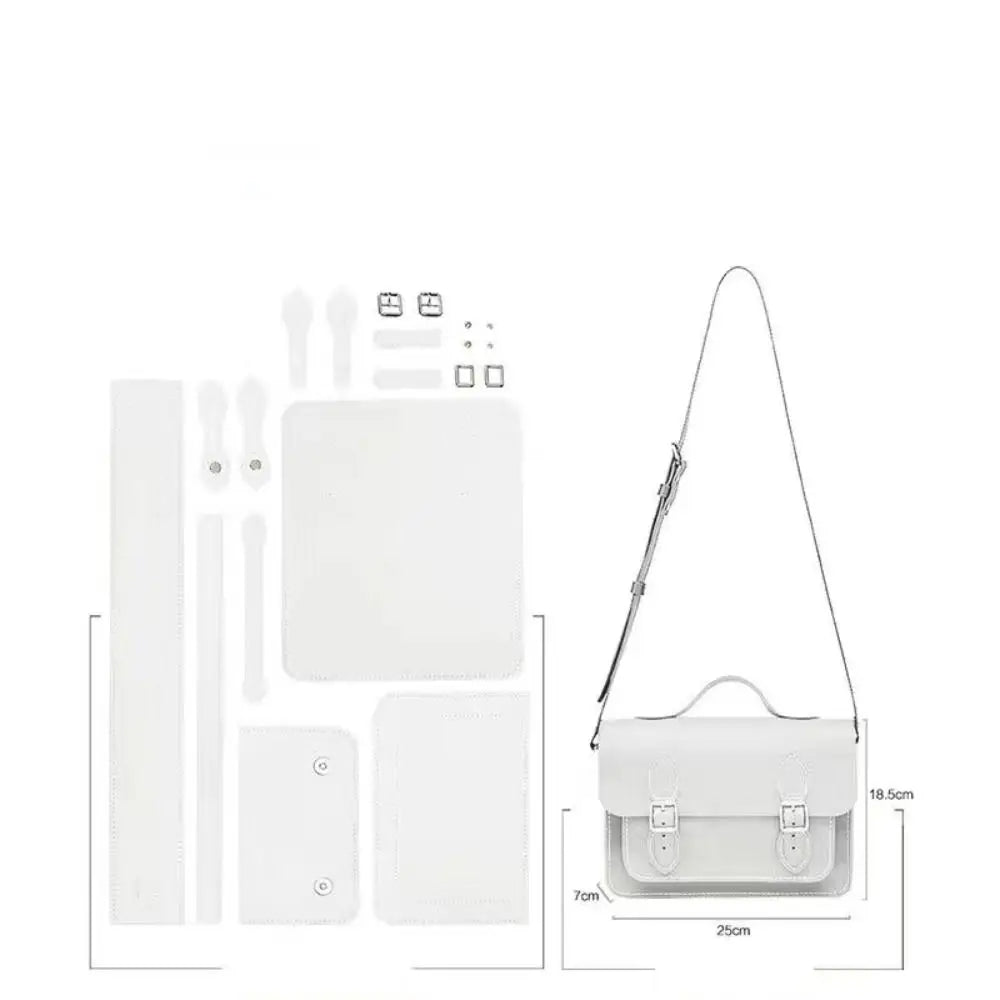 New PU Leather DIY Material Bag DIY 10 Colors Shoulder Crossbody Bag Hand-stitched Self-made Bag Women
