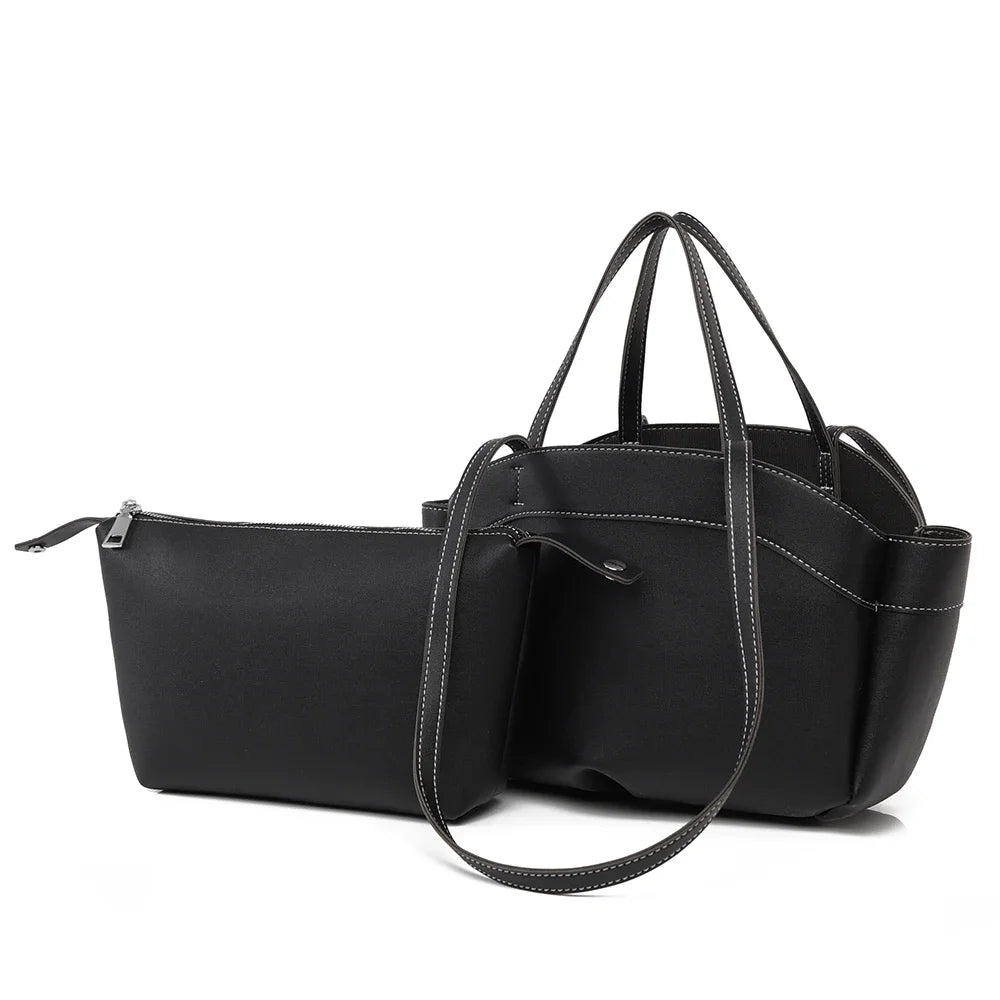 Premium Structured Tote Bag for Women – Elegant  Top Handle & Shoulder Strap, Luxury Leather Handbag for Work & Everyday