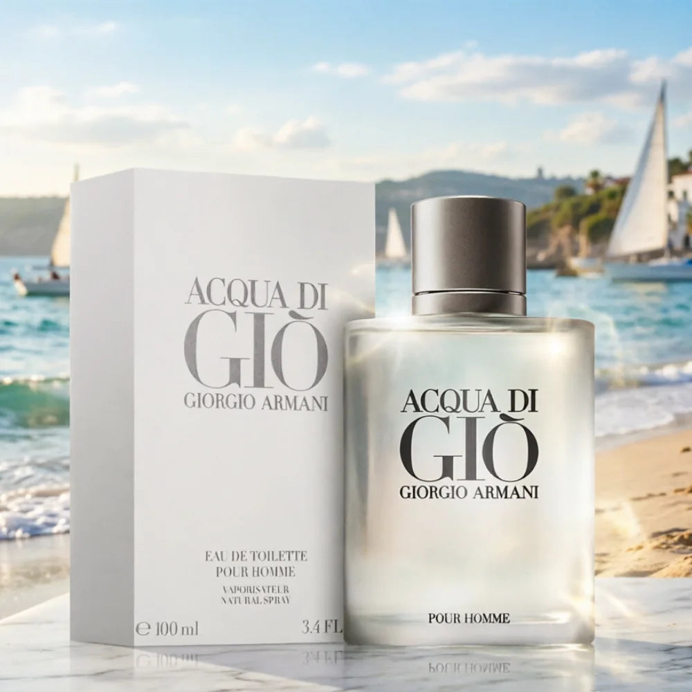 Armani Acqua di Gio EDT 100ml for Men Giorgio Armani Classic Fresh Aquatic Woody Scent Long Lasting Light Perfume Cologne Spray