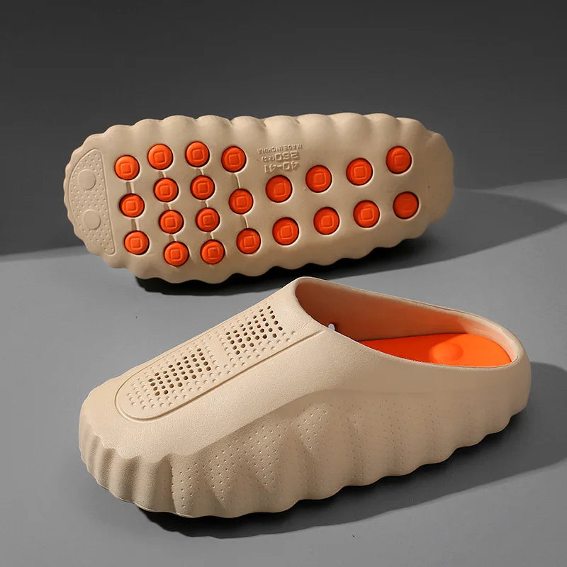 Unisex  Slippers, Ultra Soft EVA Non-Slip House Shoes with Massage Sole, Breathable Closed Toe Slides for Indoor Outdoor