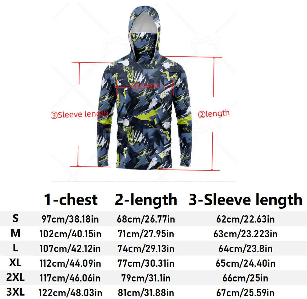 Custom Personalization Men Hood Fishing Shirt long sleeve fishing t shirt uv protection Fishing Apparel