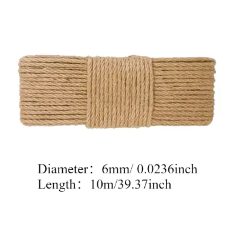 Sisal Rope Cat Tree Scratching Post Toy Cat Climbing Frame Replacement Rope Desk Legs Binding Rope for Cat Sharpen Claw