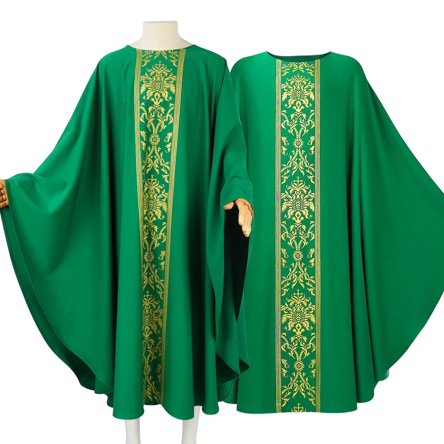 Halloween Priest Religious Robe Cosplay Costume Costume Robe Chasuble Priest Vintage Baggy Robe Gown Cape Party Outfit for Adult