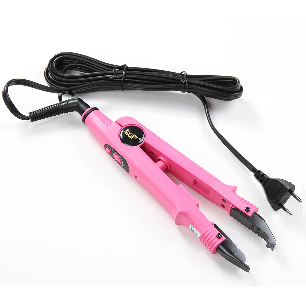 Loof Hair Extension Iron Professional Hair Styler Salon Model-Flash Keratin Bonding Tool Control/Constant Temperature EU/US Plug