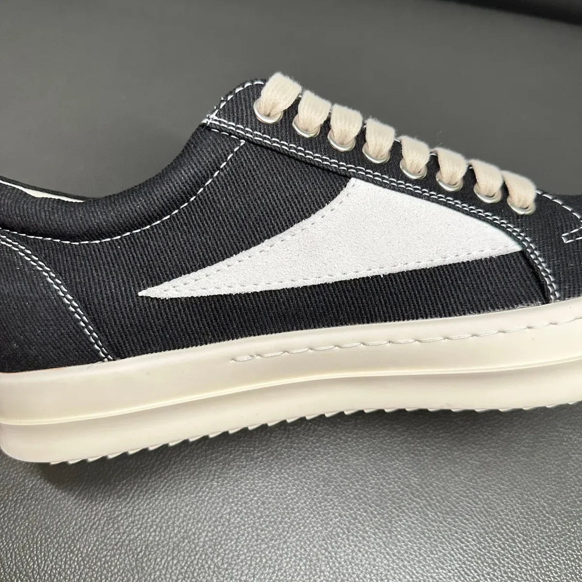 Men Casual Shoe Brand Black Brown Canvas Low Top Shoes High Quality Cowhide Luxury White Leather Sneakers Women Flat Sneaker