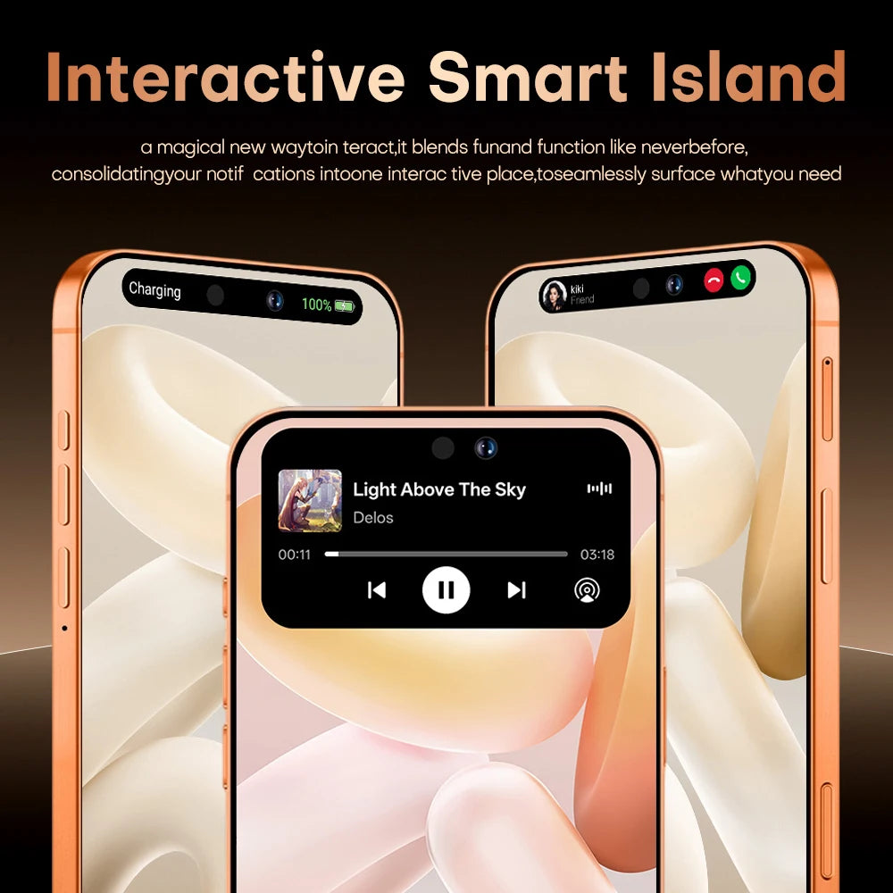 2026 Hot Sale i17 Pro max HQ intelligent 4G 5G original global version Snapdragon 8 Gen4 8000mAh battery dual card dual standby