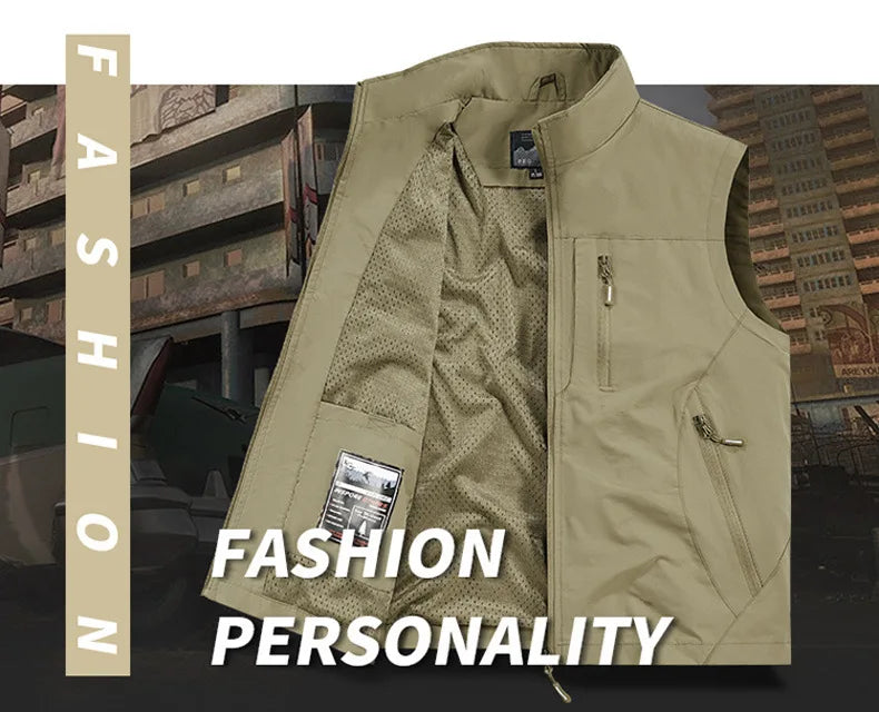 Multi-pocket Vest, Outdoor Activities, Rock Climbing, Hiking, Camping, Fishing, Mountain Climbing, Traveling, Photography, Vest