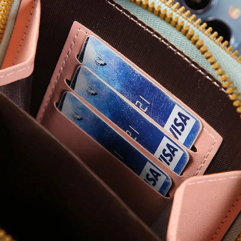 Women Crossbody Shoulder Bags Wallets Touch Screen Cell Phone Bag Soft Leather Strap Handbag for Female Luxury Messenger Bags