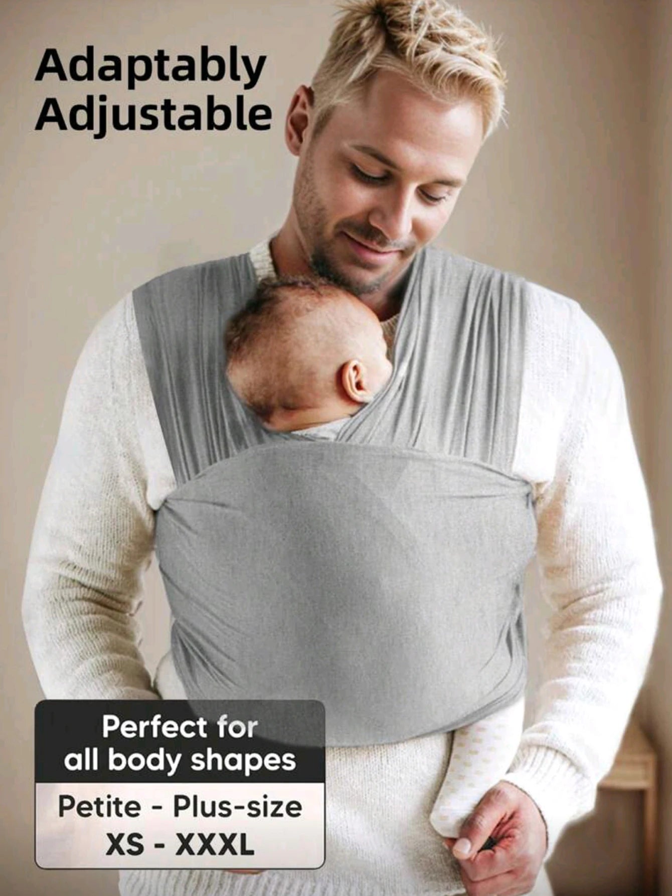 Baby carrier front-carrying multi-functional sleeping, breastfeeding, outing device to free hands knitted fabric