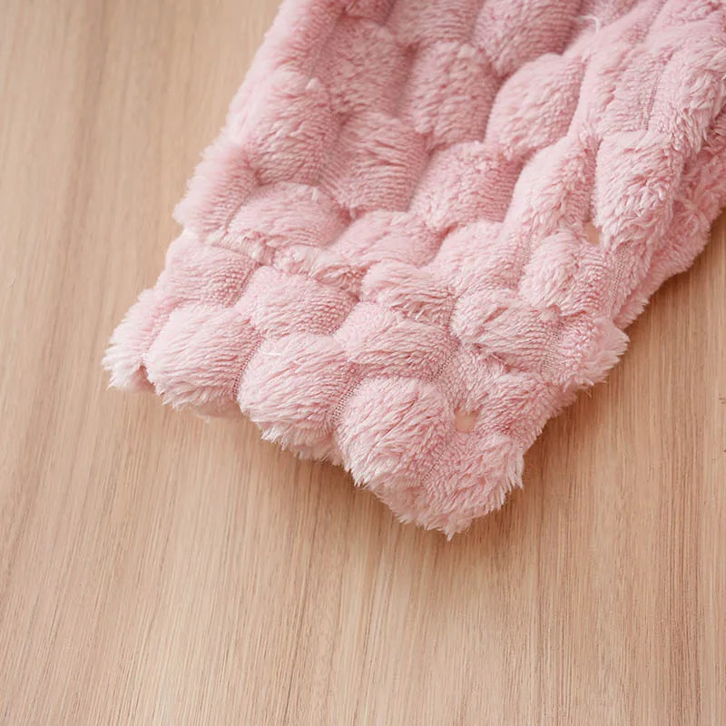 Newborn Baby Romper Winter Flannel pink Hooded ears long sleeve Unisex Baby Bodysuits 0-18 months Girl Comfort Clothes