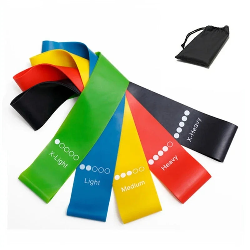 TPE Resistance Bands Rubber Loop Bands 5Pcs Rubber Loop Strength Training Workout Expander Yoga Gym Equipment Pilates Portable