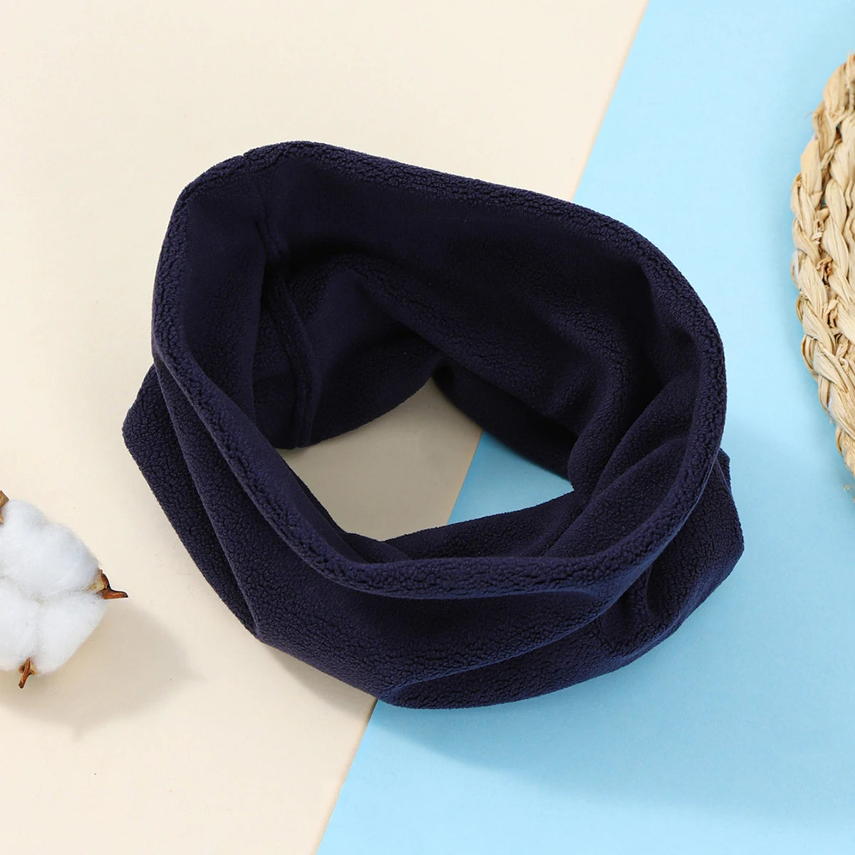 Autumn and Winter Children's Scarf Baby Bib Baby Warm Bib Solid Color Knit Bib for Boys and Girls Baby Shawls