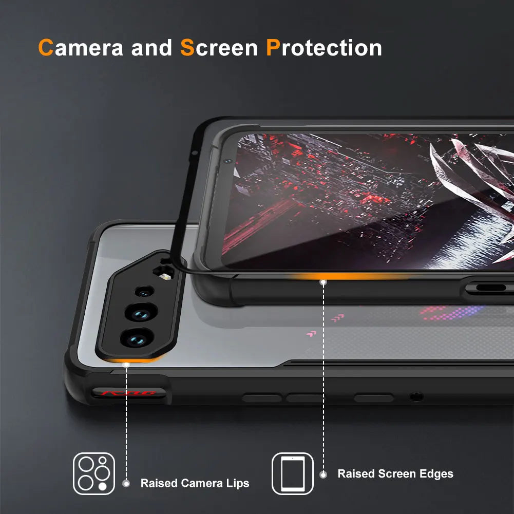 CaseFor ASUS ROG Phone 5 Case Gaming Protective Cover Air Trigger Compatible Shockproof Back Cover with Camera Screen Protection