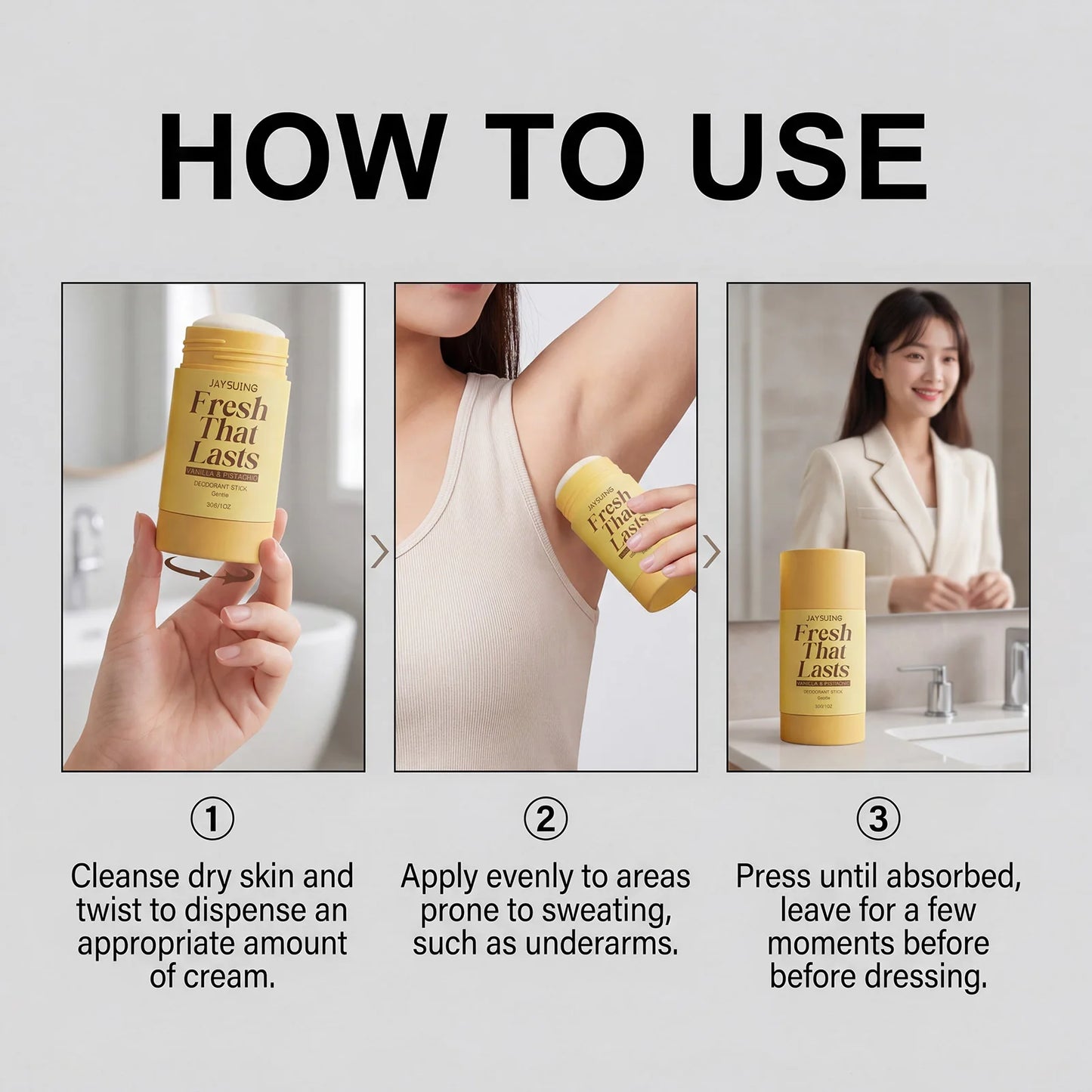 Vanilla Deodorant Antiperspirant Remove Underarm Body Bad Odor Refreshing Lasting Aroma Anti Sweating Portable Perfumed Stick