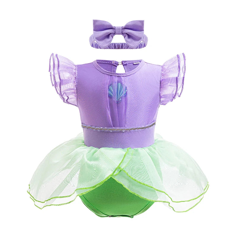 Fairy Todder Baby Girl Alice Rapunzel Moana Belle Mermaid Sofia Princess Romper Halloween Newborn Birthday Party Onesie Jumpsuit