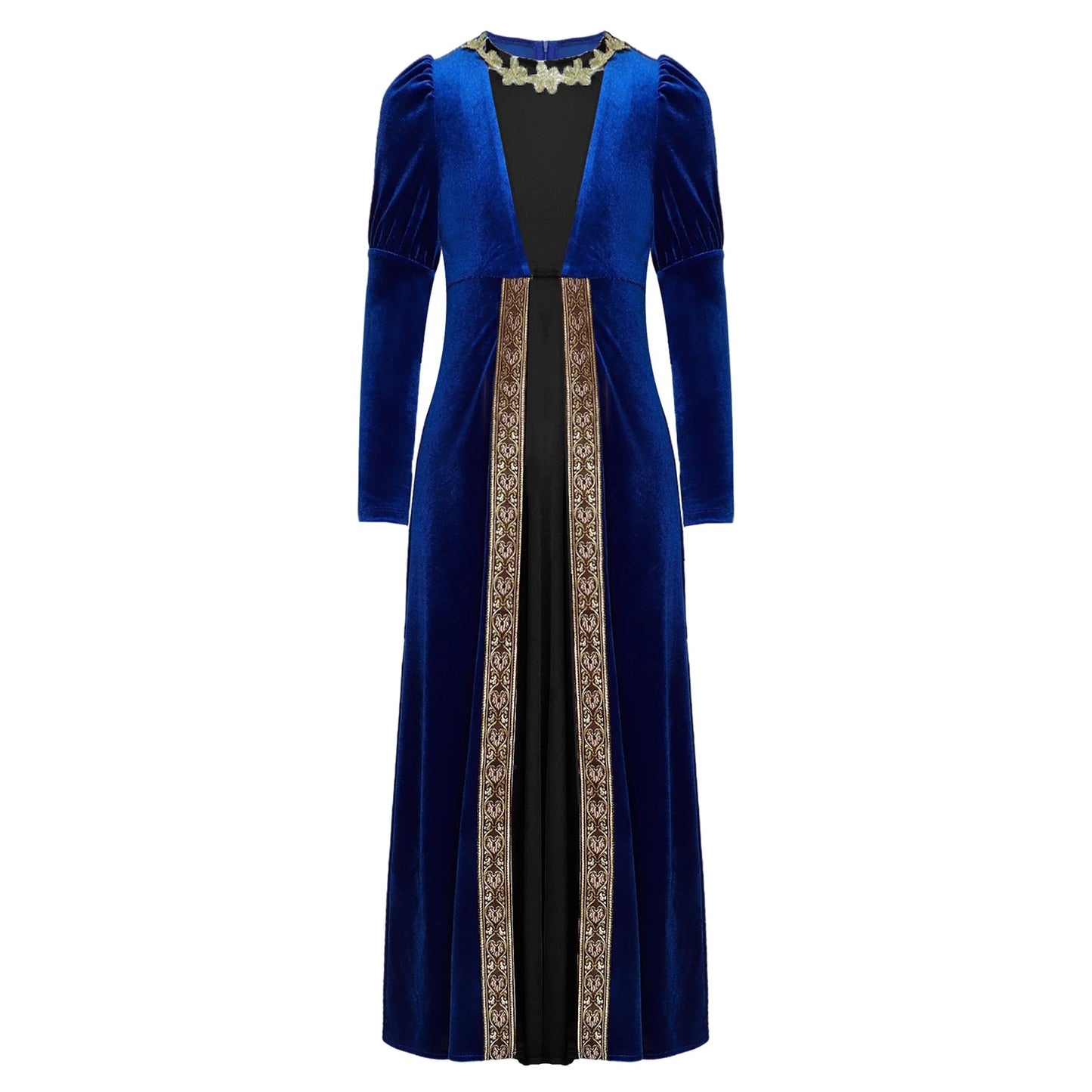 Children Girls Halloween Medieval Renaissance Vampire Cosplay Costume Ancient Roman Princess Dress Long Sleeve Retro Velvet Gown
