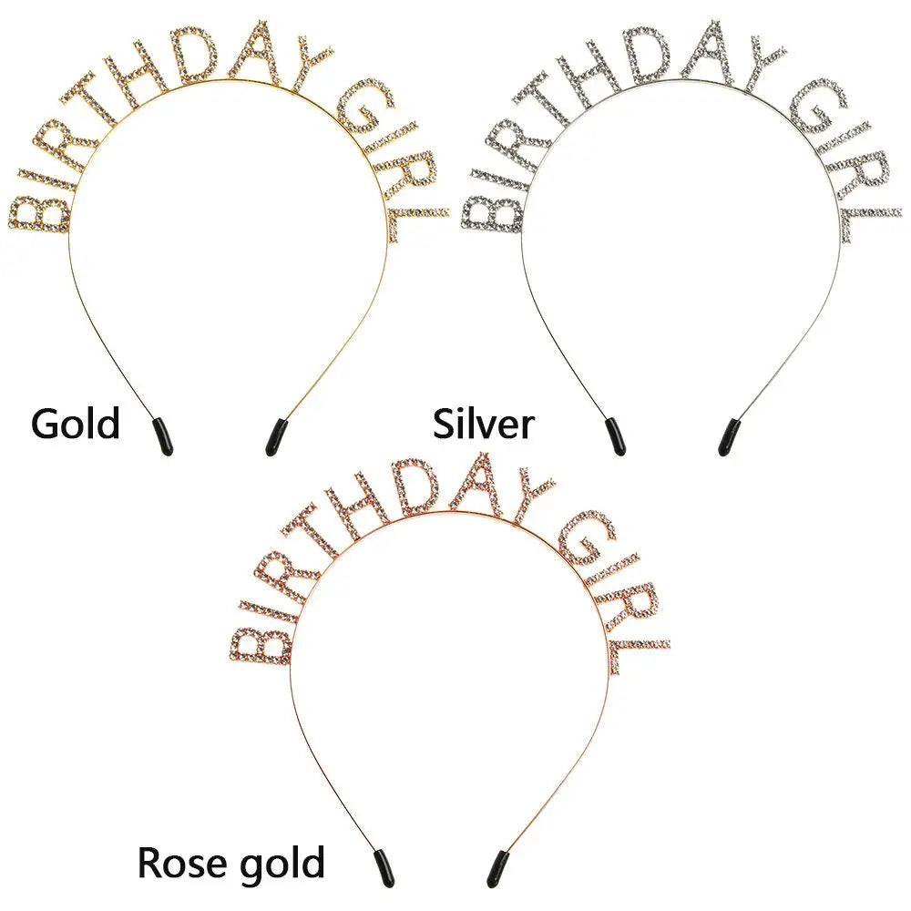 Fashion Metal Alloy Women Hair Hoop Birthday Girl Headband Birthday Party Tiara Princess Crown