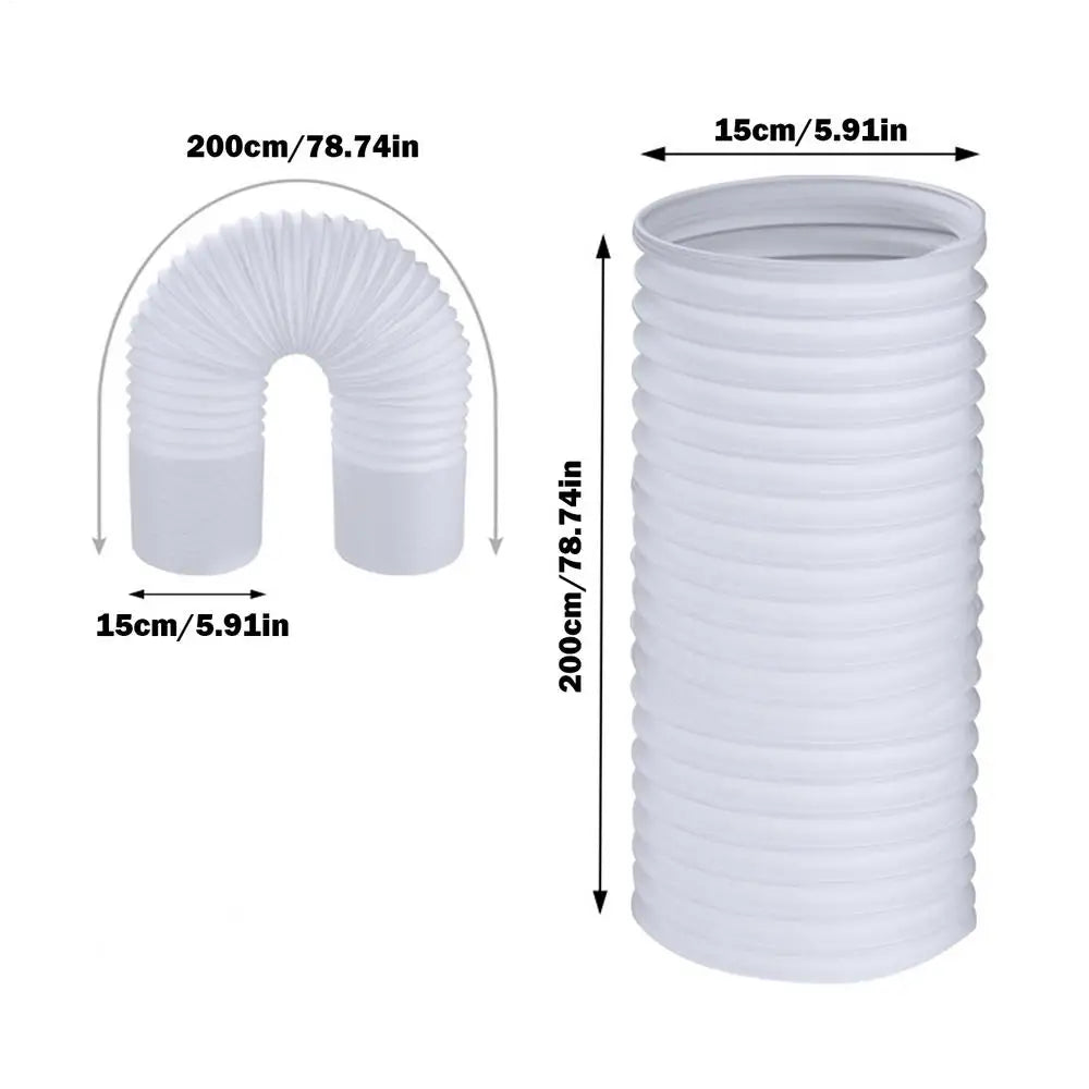 5.1/5.9" Diameter Portable AC Vent Hose Duct Outlet Mobile Air Conditioning Accessories Telescopic  Thickened Exhaust Pipe