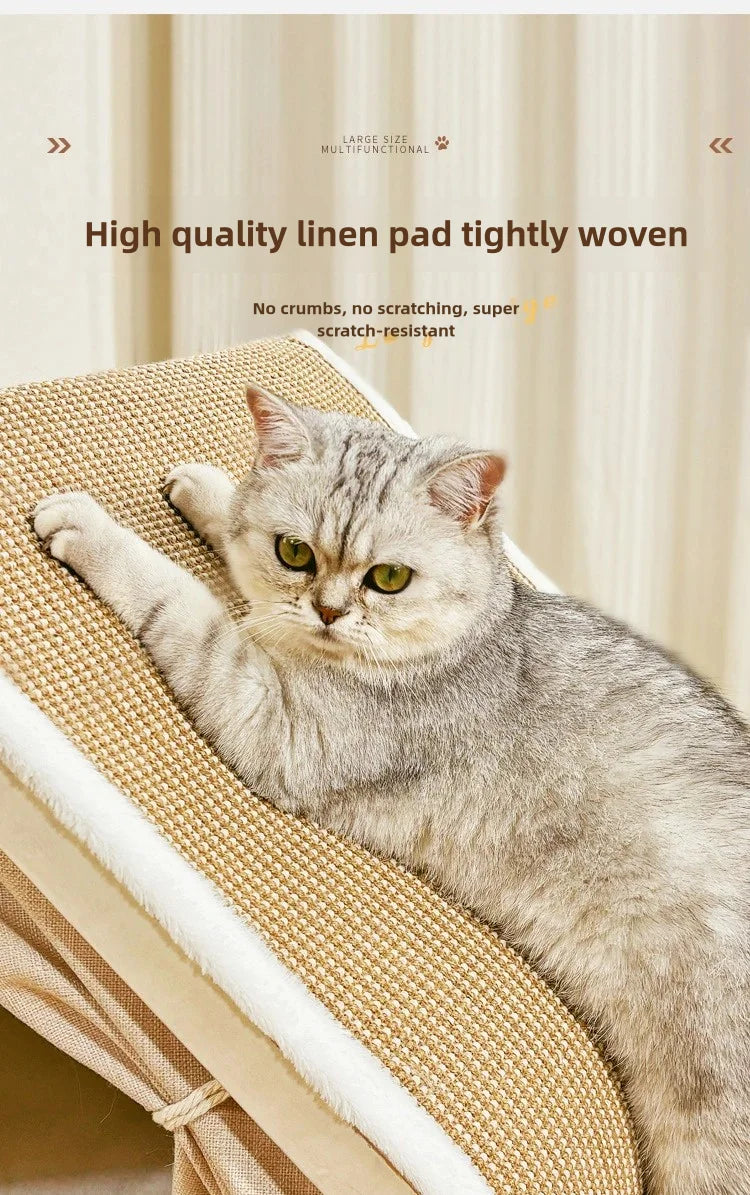 Cat nest Winter warm cat villa Cat house shell semi-enclosed sleeping bag cat scratching board does not drop scraps sisal cat te
