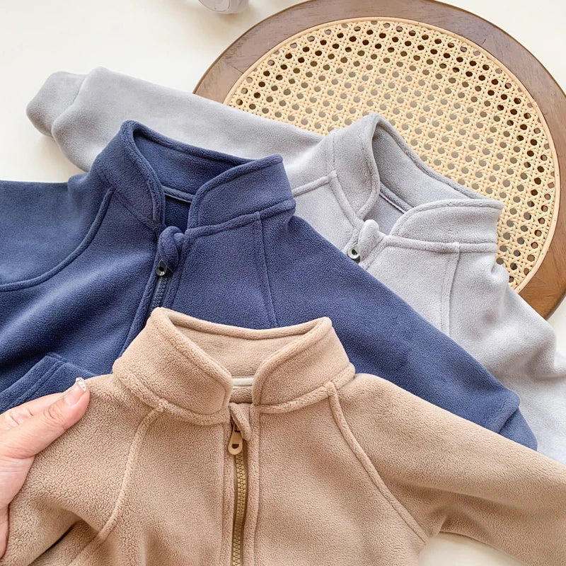 Baby Boy Clothes Girl Rompers Newborn Infant Baby Clothing Soft Warm Fleece Jumpsuit Playsuit Autumn Toddler Outwear