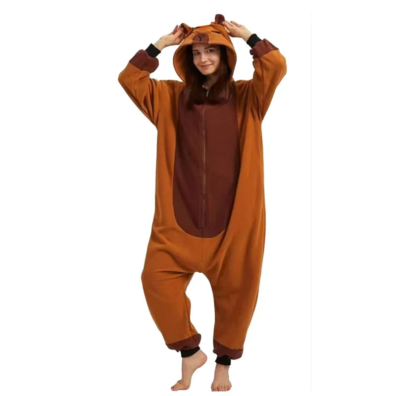 Animal Cosplay Overalls Kigurumi Cat Costume Halloween Carnival Stage Performance Role Play for Adults Kids Clothes Party Set