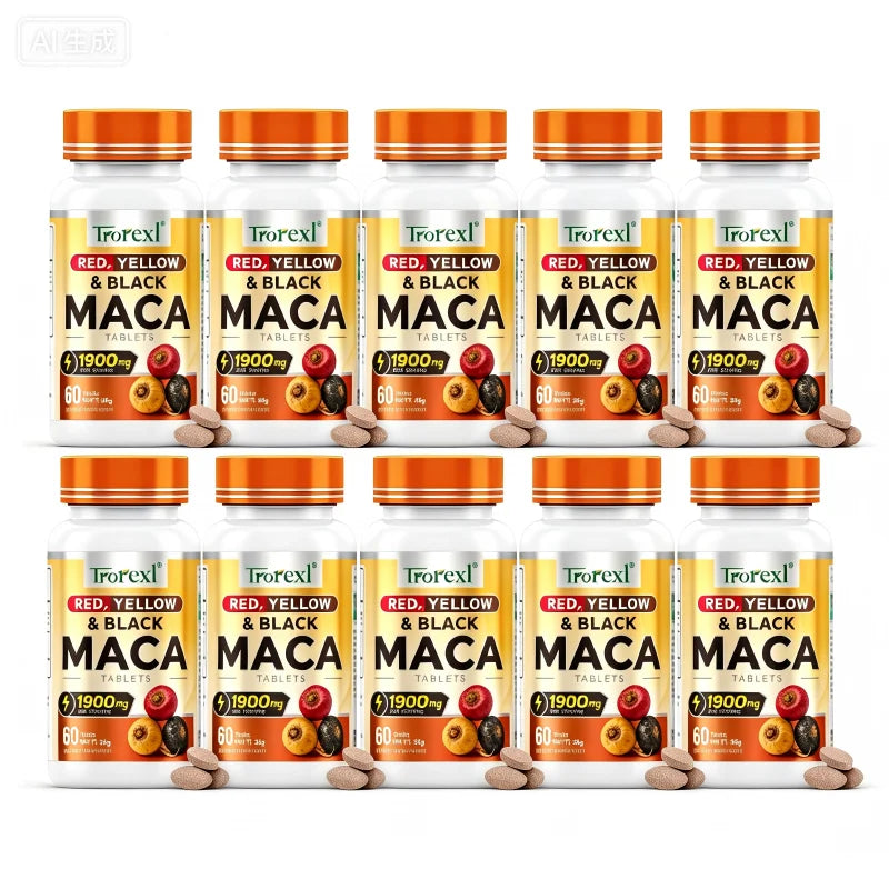 Male-Specific Enhancing Tablets - Premium Tri-Color Maca Root Blend, Self-Confidence Restoration, Stabilize Daily Stamina