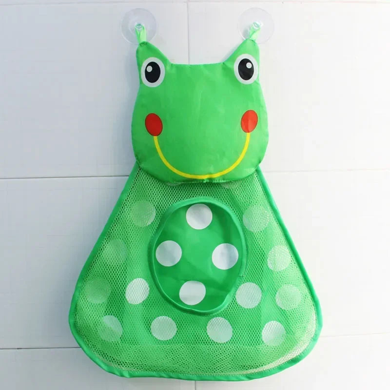 Baby Shower Bath Toys White Baby Kids Toy Storage Mesh with Strong Suction Cups Toy Bag Net Bathroom Organizer for Kids Toddlers