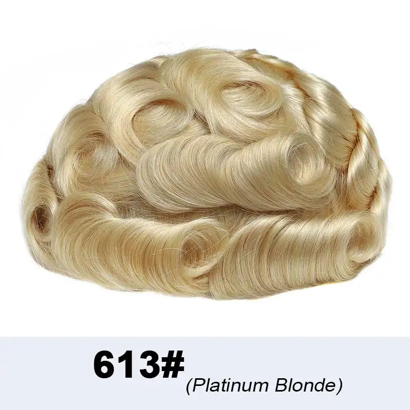 100% Density Full Lace Male Hair Prosthesis Swiss Thin Lace Men's Wig Natural Hairline Human Hair Man Hair System Wigs For Men