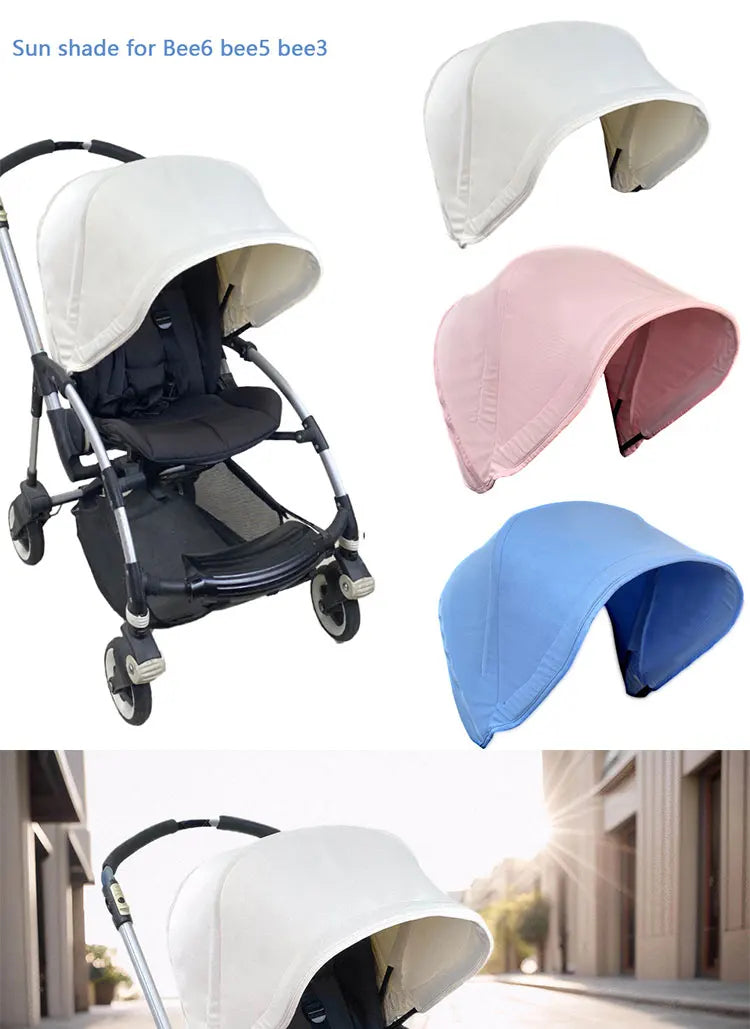 Baby Stroller Sun Shade Awning Canopy And Seat Cushion For Bugaboo Bee6 Bee5 Bee3 UV Proof Pram Cover Baby Stroller Accessories