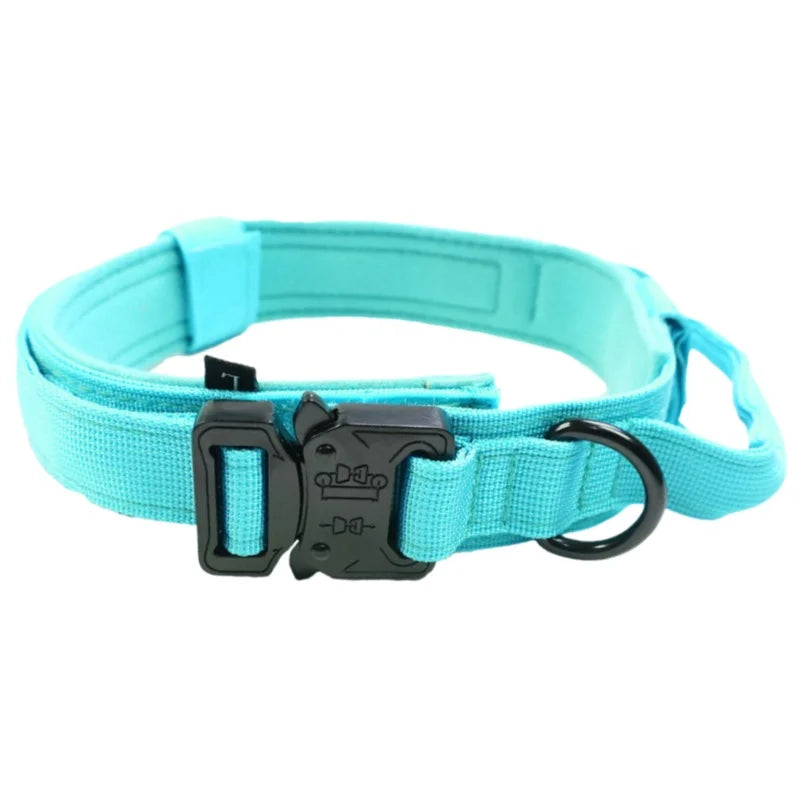 Outdoor Tactical Dog Collar Metal Buckle Collar for Dog Pet Products Nylon Medium Large Dog Training Neck Collars Accessories