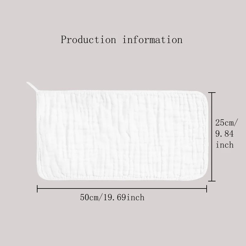 6Pcs Baby Cotton Washcloth Absorbent Soft Gauze Facecloth Saliva Towel Feeding Baby Stuff Strong Water Absorption and Softness