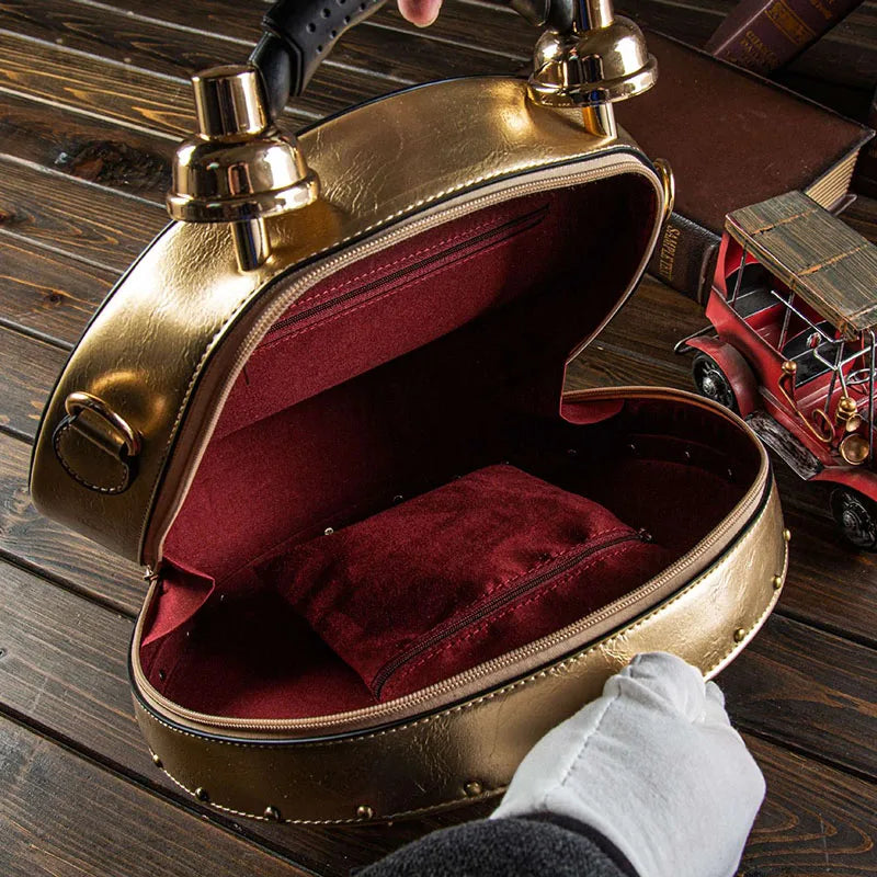 New Trendy Luxury Purses and Handbags for Women Vintage Clock-shaped Bag Round Shoulder Crossbody Tote Bag