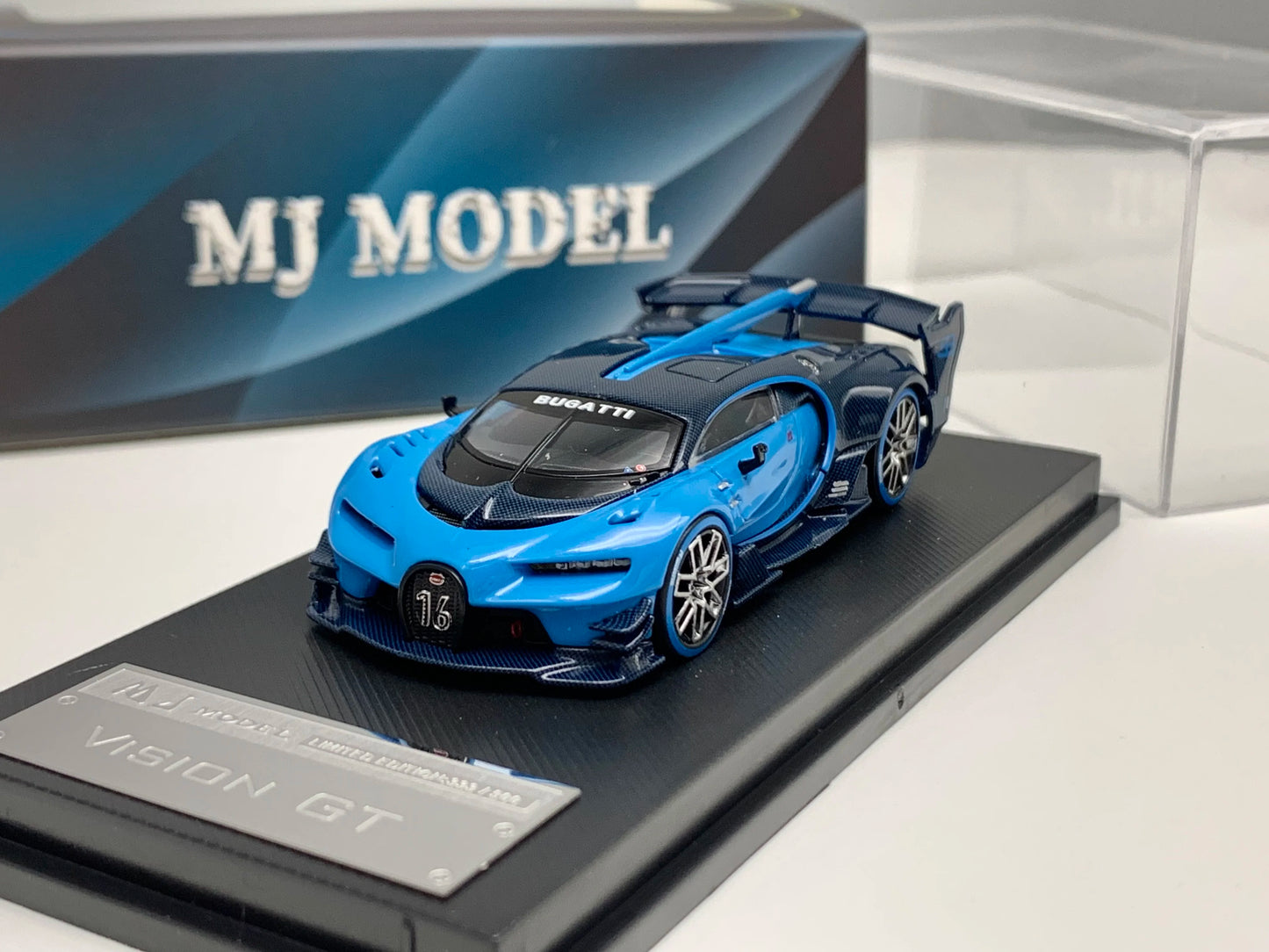 MJ 1:64 BUGATTI VISION GT Alloy Car Model Collection Ornament