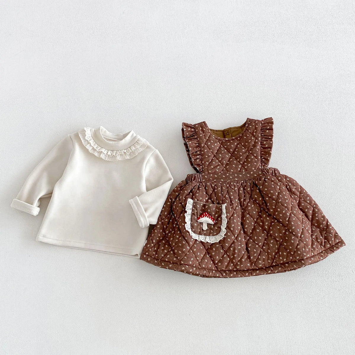 2026 New Winter Girls Embroidered Mushroom Fleece Jacket | Thick Warm Coat | Cute Outwear