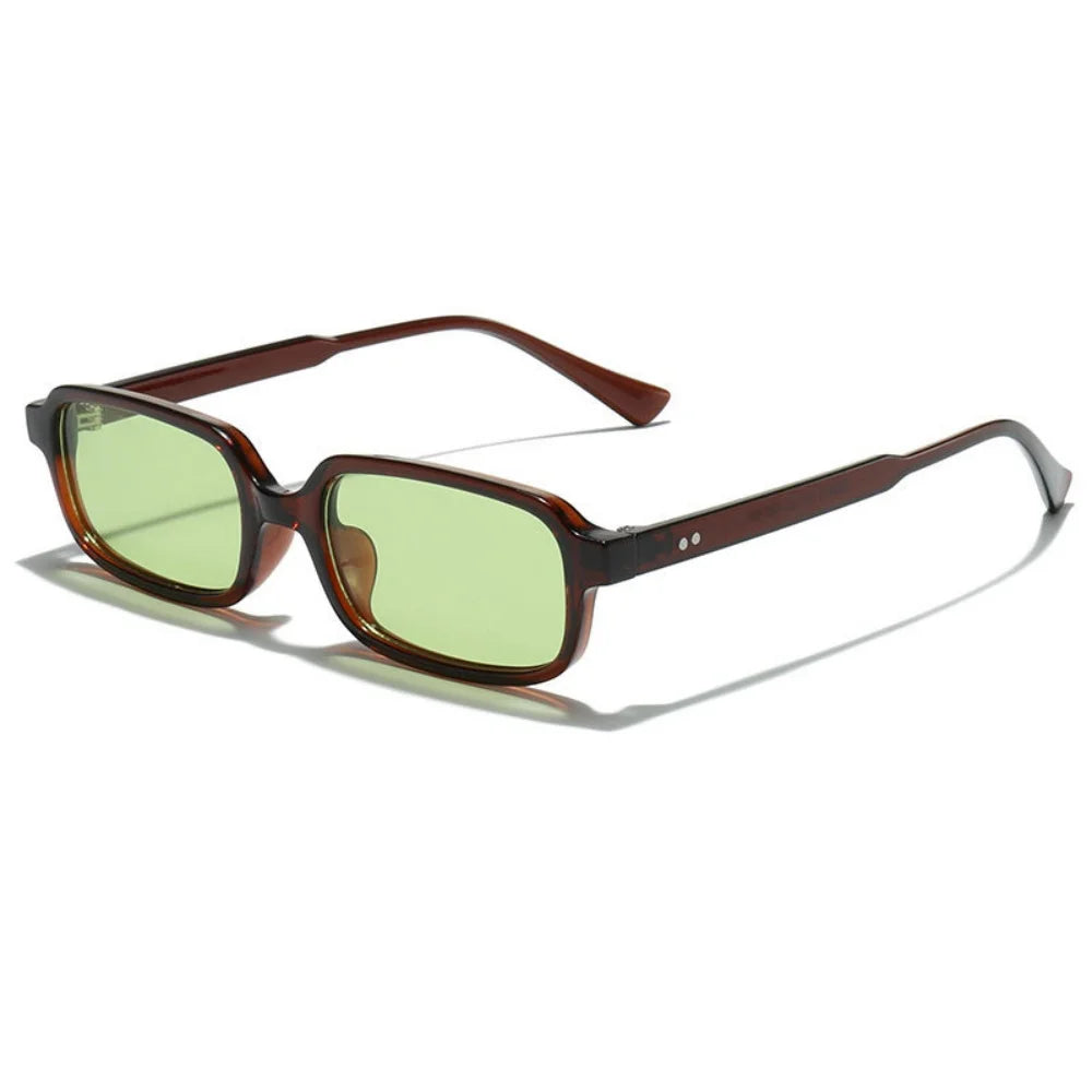Fashion Rectangle Sunglasses Men Women Small Square Frame Glasses Trendy Eyewear Sunshade Beach Sun Glasses Car Goggles