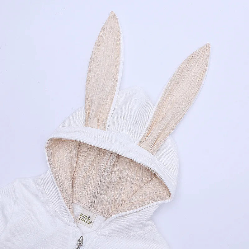 Adorable Jumpsuit Infant Bunny Romper for Baby Girl Boy Newborn Cotton One-Piece Bodysuit with Long Sleeves Casual Cute Playsuit